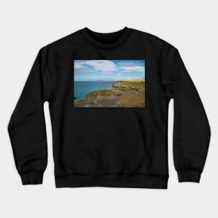 Coastal Scenery - Summer - Porthgain, Pembrokeshire Crewneck Sweatshirt